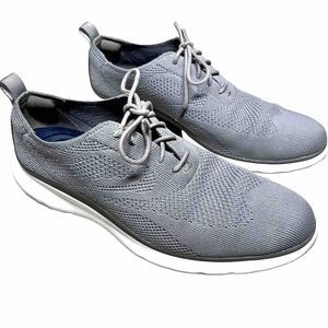 Cole Haan 3.Zerogrand Knit Wingtip Sneakers Size 8.5 Oxford Casual Shoes Gray